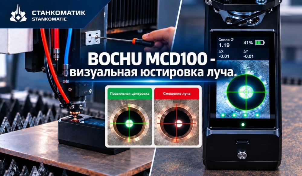 BOCHU MCD100: как упростить центровку луча лазерного станка