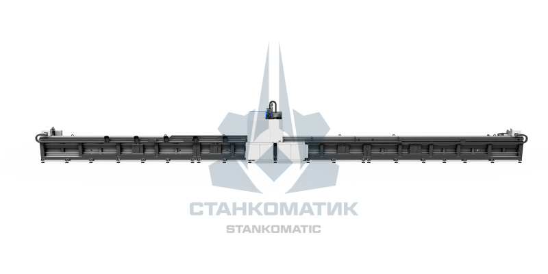 Лазерный станок для резки труб и профиля с тремя патронами LONGXIN K52-III