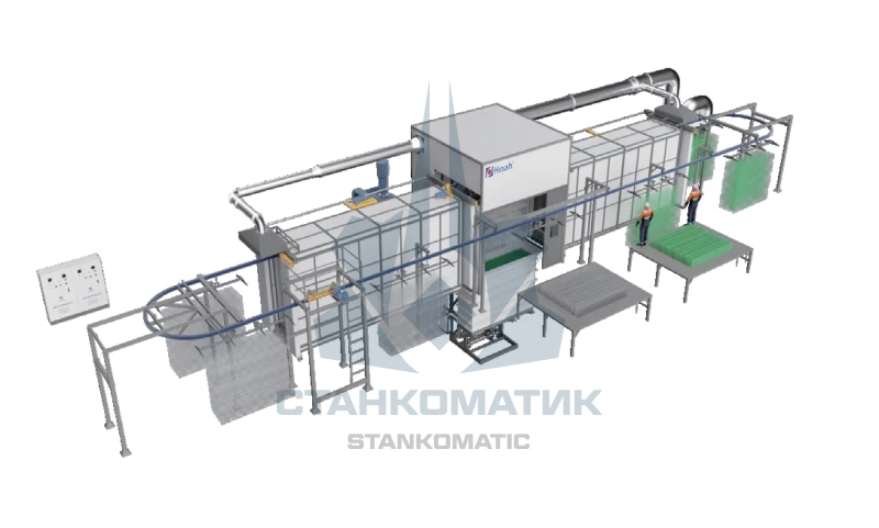 Линия порошкового покрытия методом погружения HINAH