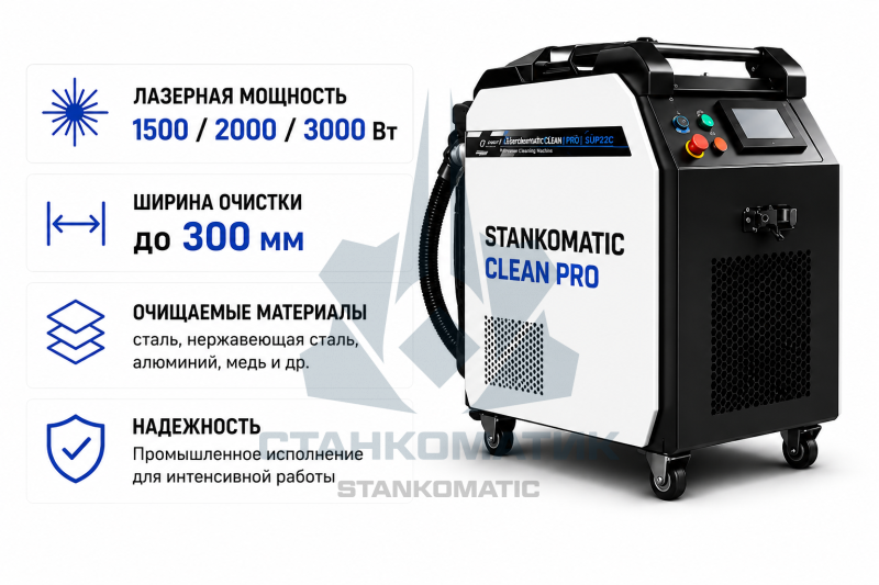 Аппарат лазерной очистки STANKOMATIC CleanPro-B
